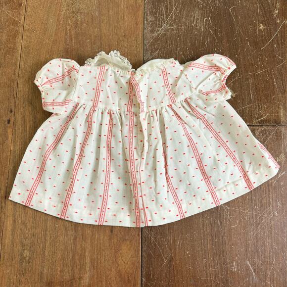 Honeysuckle Fashions Sears VINTAGE Baby Girl White Red‎ Dress Size Large / 12m - Picture 5 of 7